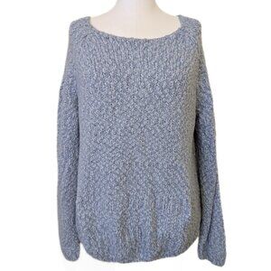 Buffalo David Bitton Pastel Blue Sweater Sweatshirt Knit Woven Long Sleeve Cozy